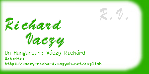 richard vaczy business card