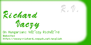 richard vaczy business card